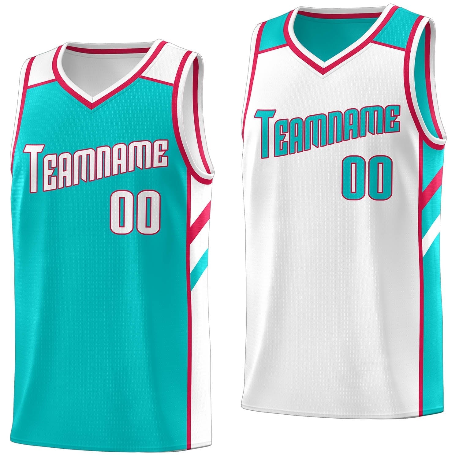 Custom Light Green White Double Side Tops Casual Basketball Jersey