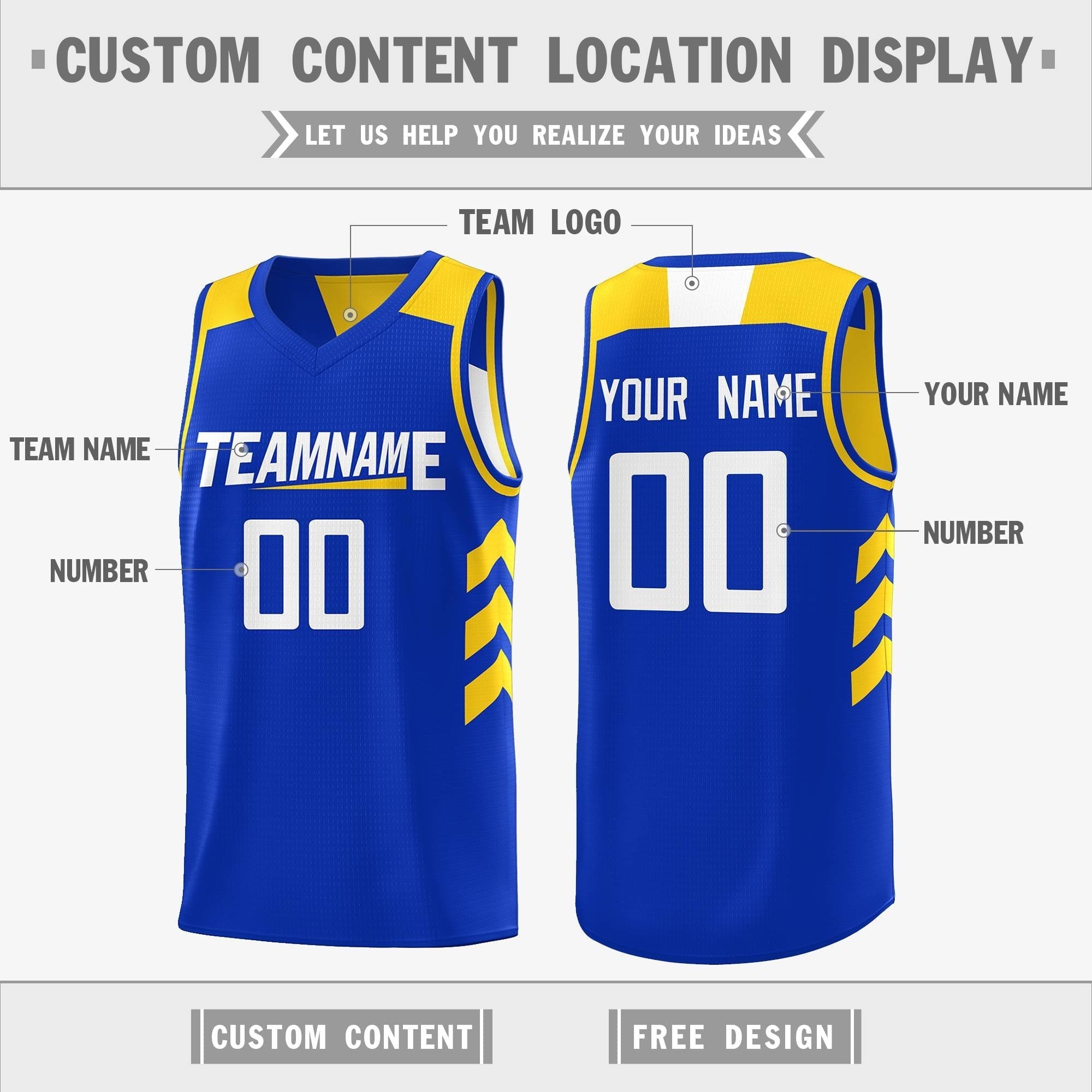 Benutzerdefiniertes königsweißes, wendbares Basketballtrikot mit doppelseitigen Oberteilen