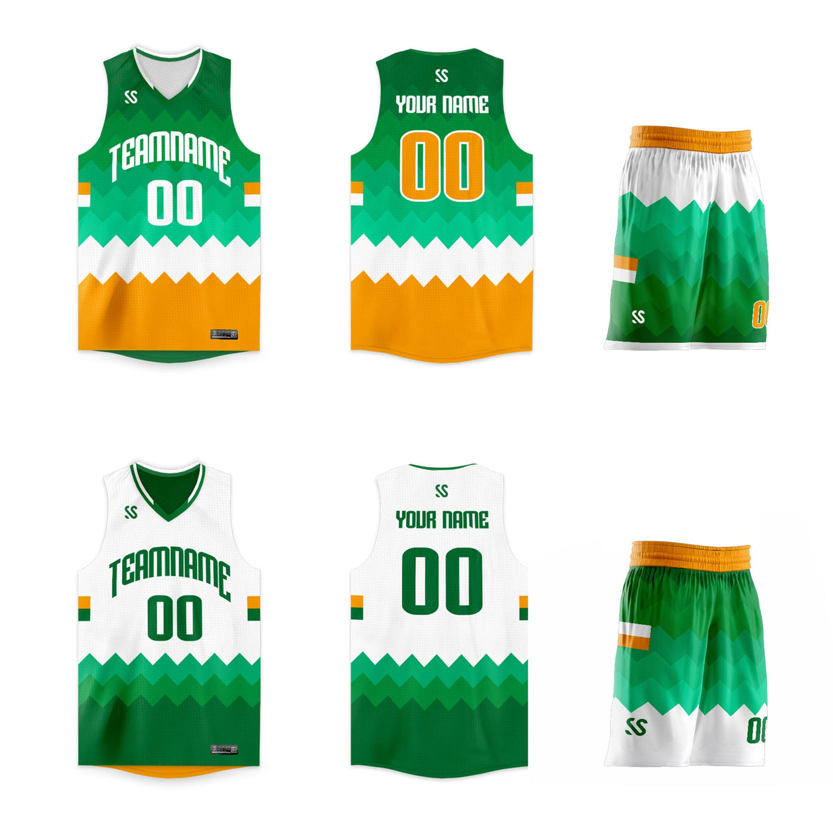 Custom Neon Green Navy-White Side Two-Tone Classic Sports Uniform Basketball Jersey |KXKSHOP