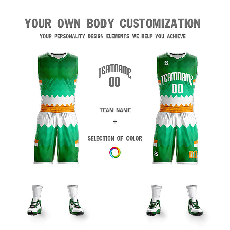 Custom Neon Green Navy-White Side Two-Tone Classic Sports Uniform Basketball Jersey |KXKSHOP