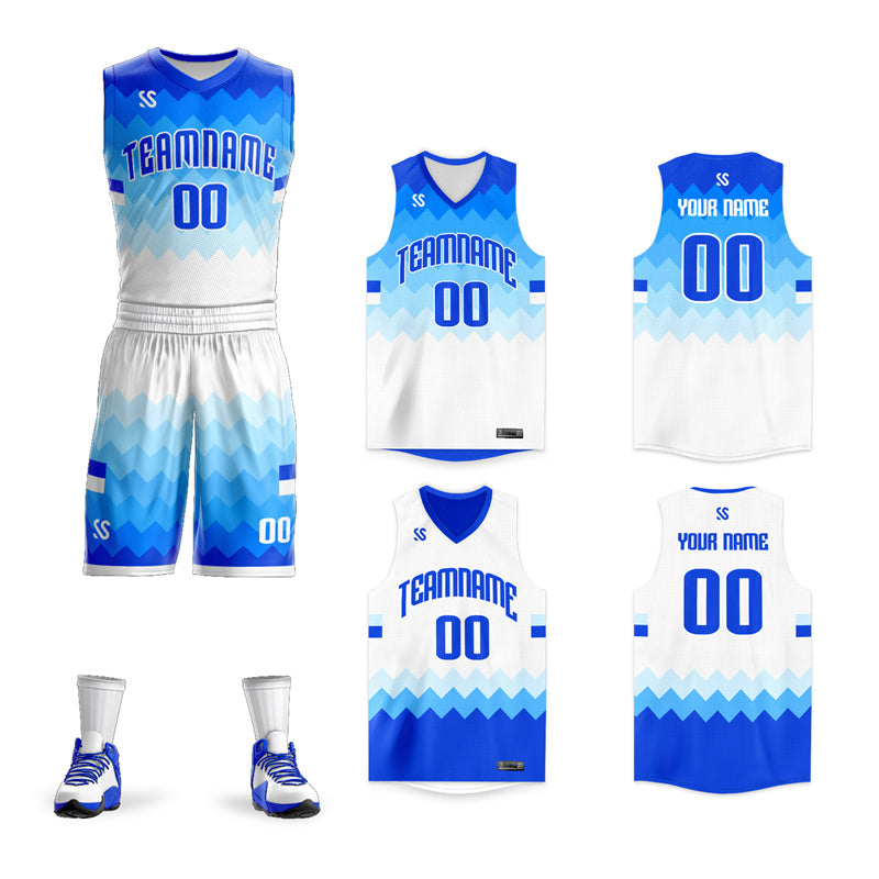 Custom Light Blue Double Side Kits Sportswear Basketball Jersey |KXKSHOP