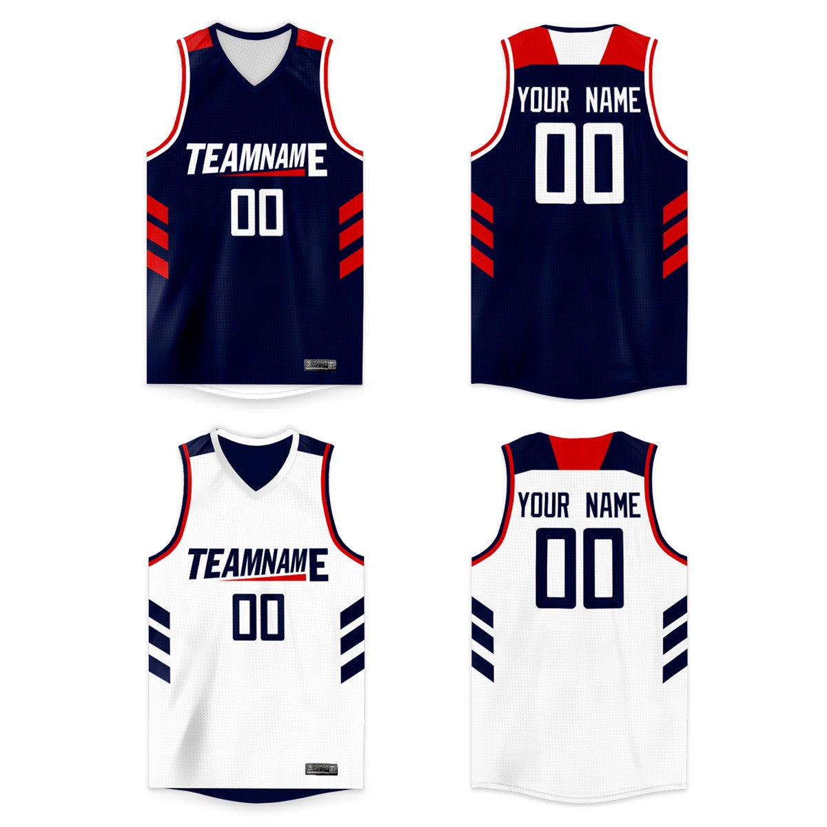 Custom Navy White Double Side Tops Basketball Jersey |KXKSHOP