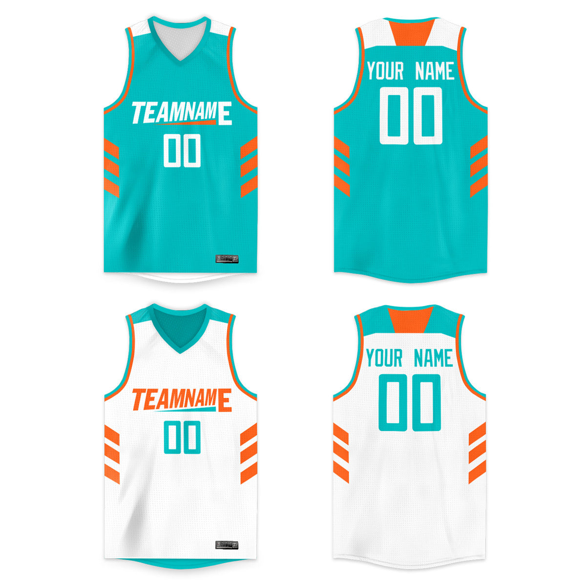 Custom Aqua White Double Side Tops Men/Boy Basketball Jersey |KXKSHOP