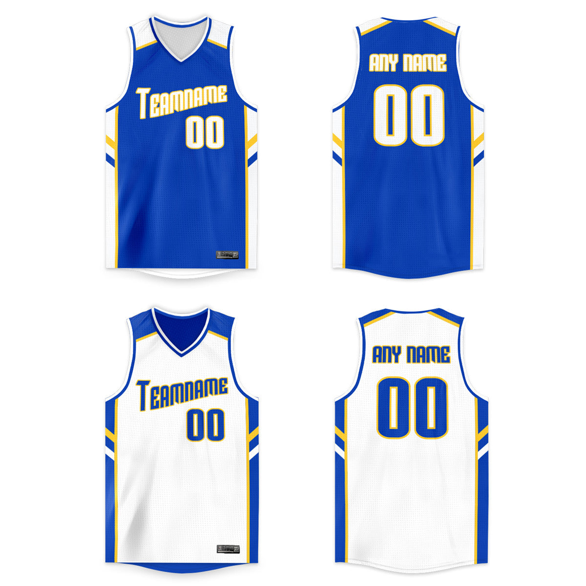 Custom Royal Blue-White Double Side Tops Basketball Jersey |KXKSHOP