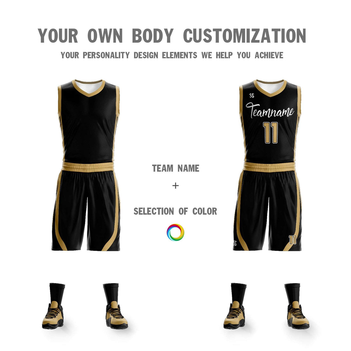 Custom Black White Double Side Kits Design Sportswear Basketball Jersey
