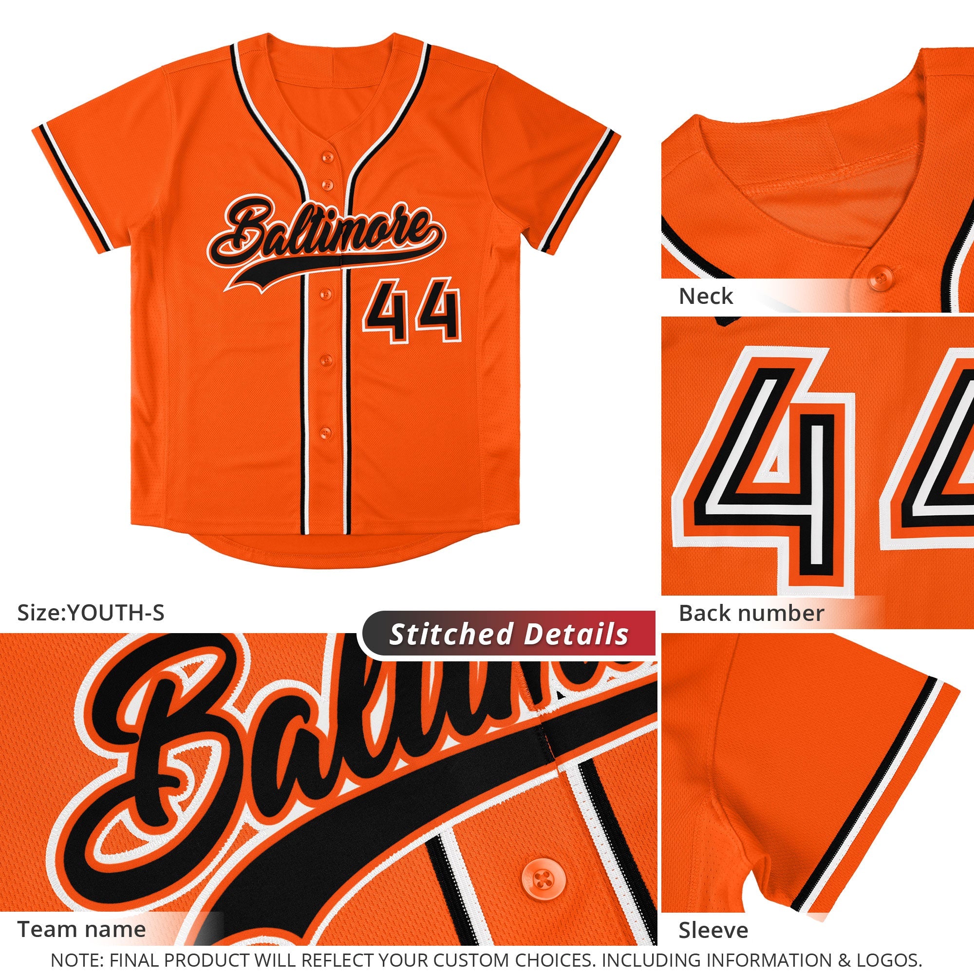 Custom White Red Classic Style Authentic Baseball Jersey