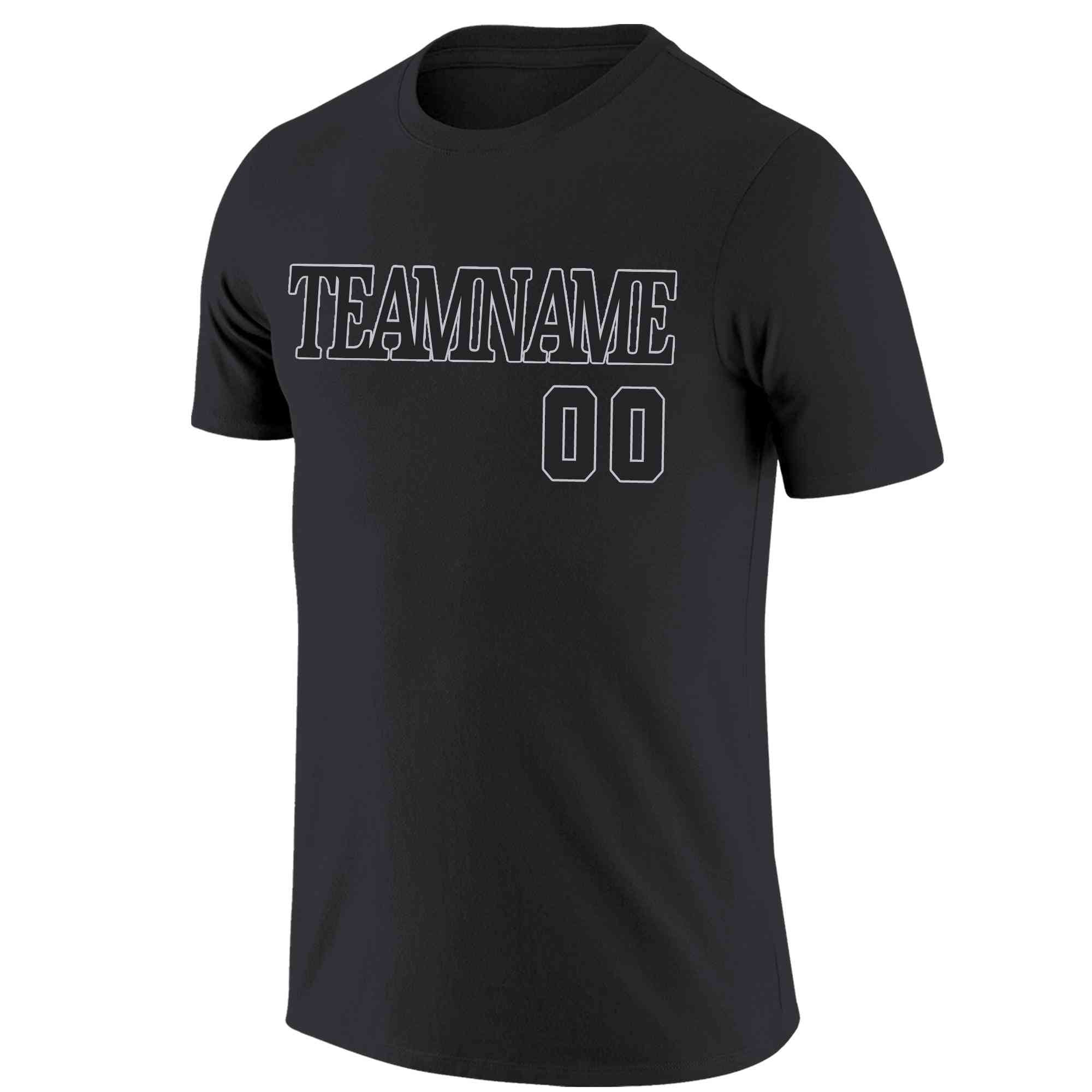 Custom Black White Classic Style Crew neck T-Shirts Full Sublimated | KXKSHOP