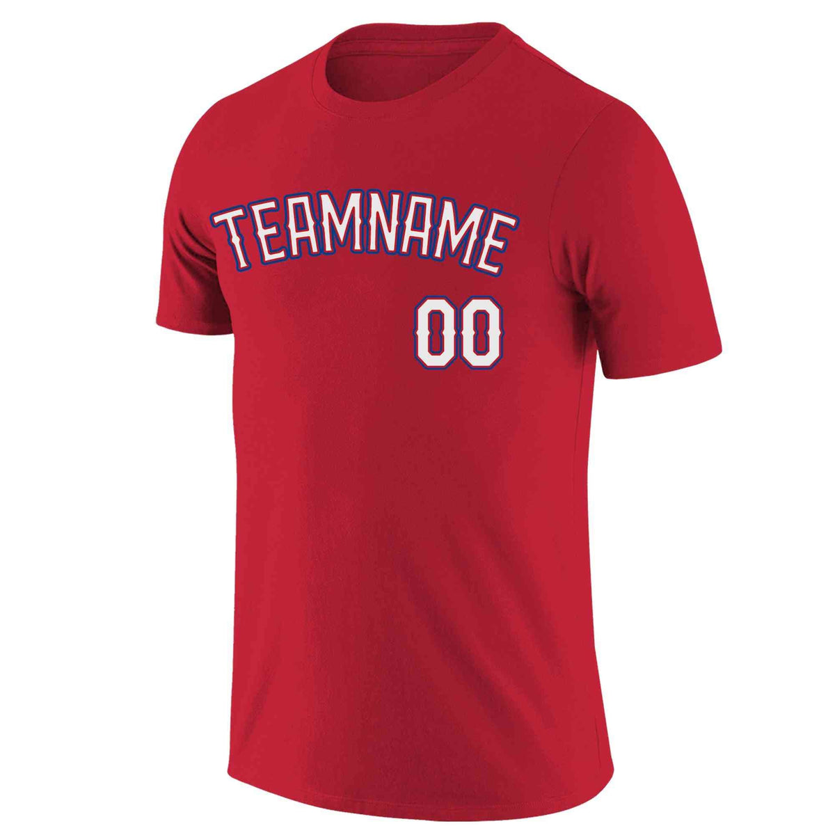 Custom Red White-Royal Classic Style Crew neck T-Shirts Full Sublimated | KXKSHOP