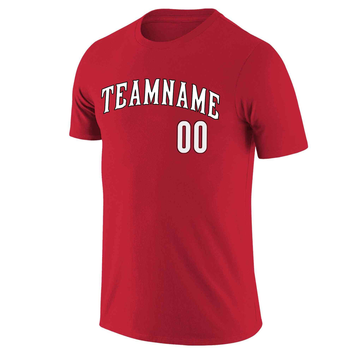 Custom Red White-Black Classic Style Crew neck T-Shirts Full Sublimated | KXKSHOP