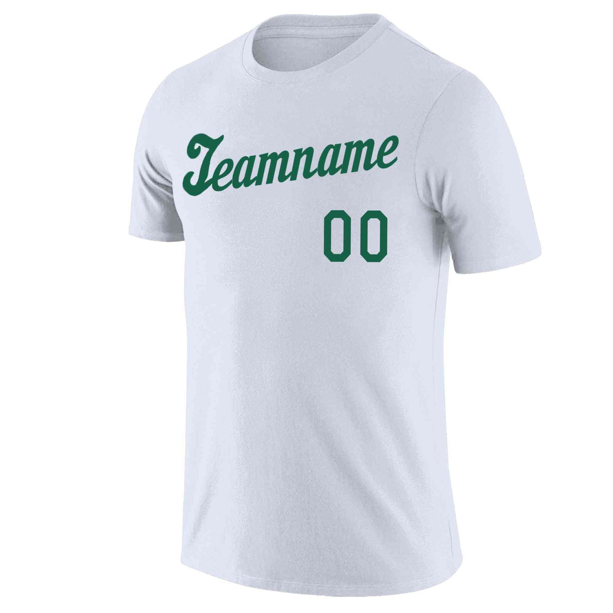 Custom White Green Classic Style Crew neck T-Shirts Full Sublimated | KXKSHOP