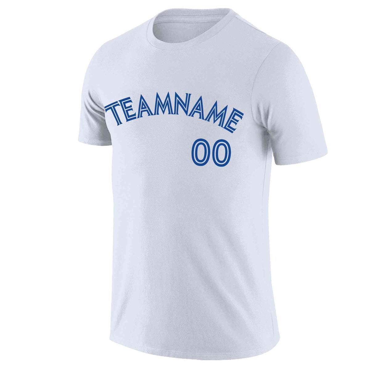 Custom White Royal Classic Style Crew neck T-Shirts Full Sublimated | KXKSHOP