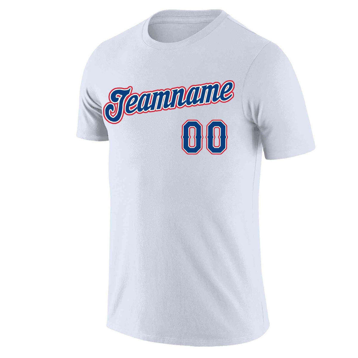 Custom White Royal-White Classic Style Crew neck T-Shirts Full Sublimated | KXKSHOP