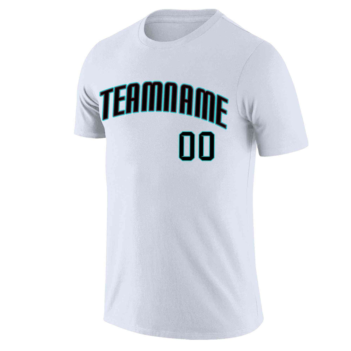 Custom White Black-Red Classic Style Crew neck T-Shirts Full Sublimated | KXKSHOP