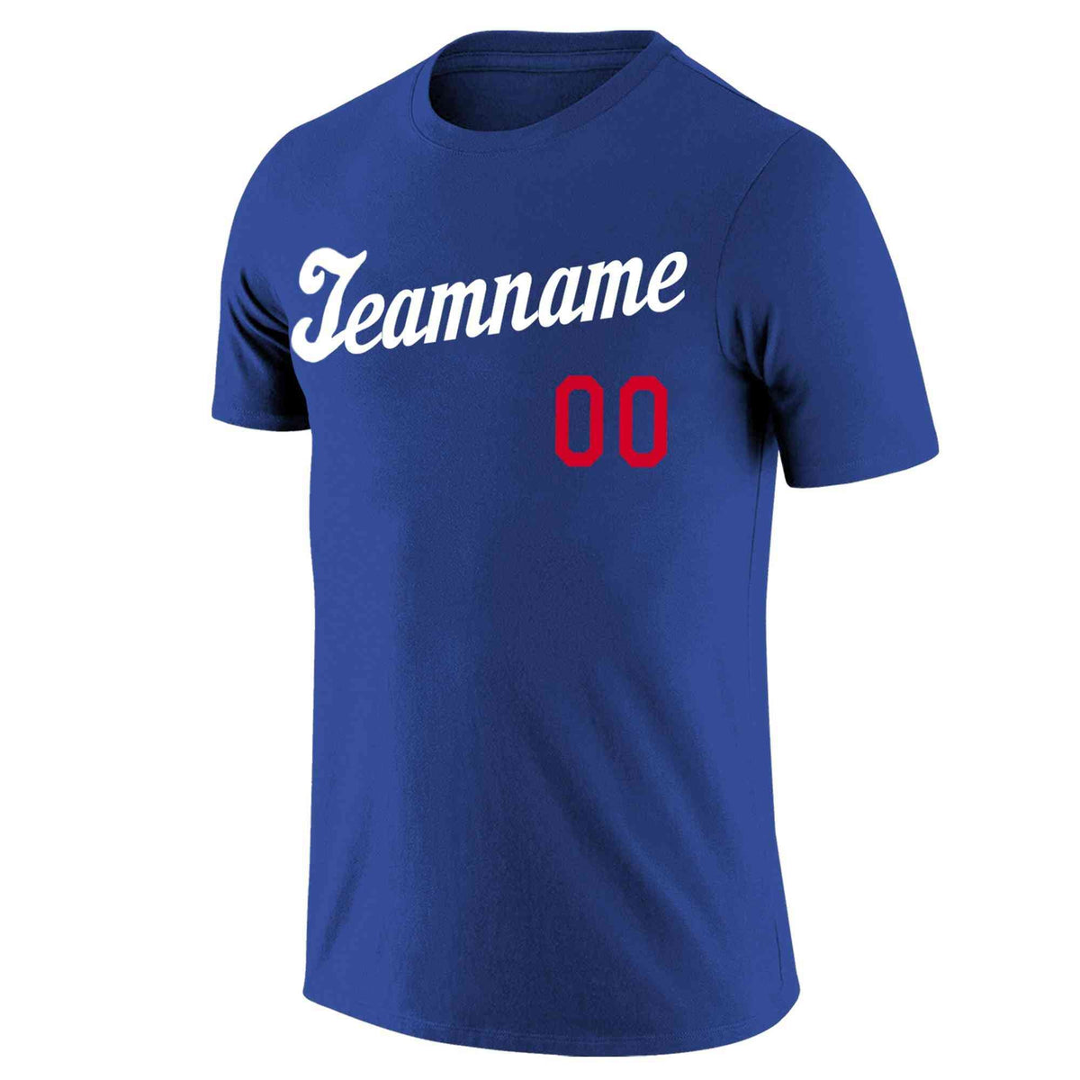 Custom Royal White Classic Style Crew neck T-Shirts Full Sublimated | KXKSHOP