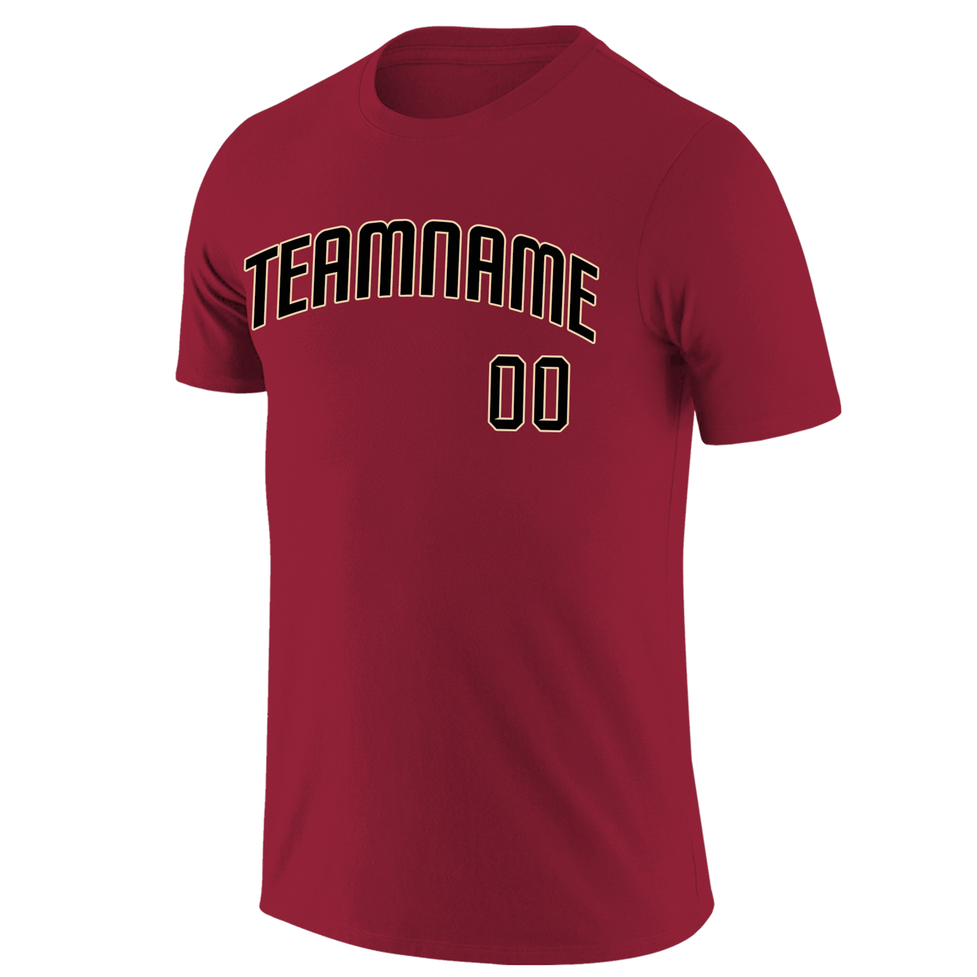 Custom Crimson Khaki Classic Style Crew neck T-Shirts Full Sublimated | KXKSHOP