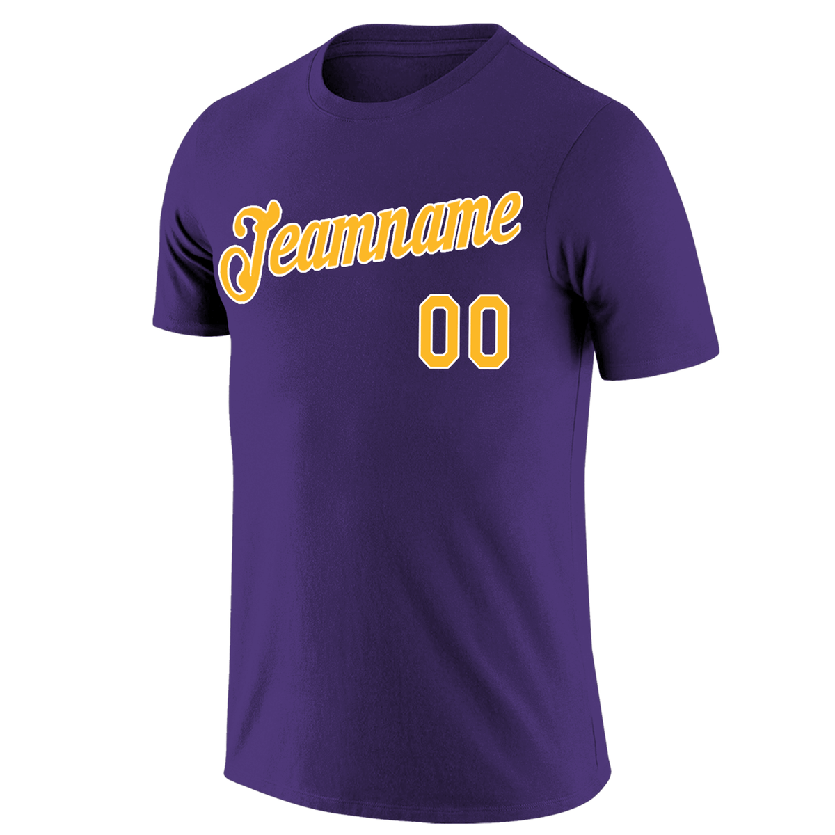 Custom Purple Yellow-White Classic Style Crew neck T-Shirts Full Sublimated | KXKSHOP