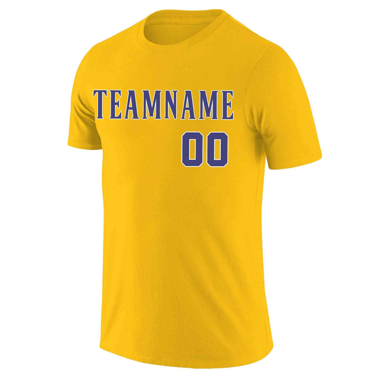 Custom Yellow Purple-White Classic Style Crew neck T-Shirts Full Sublimated | KXKSHOP