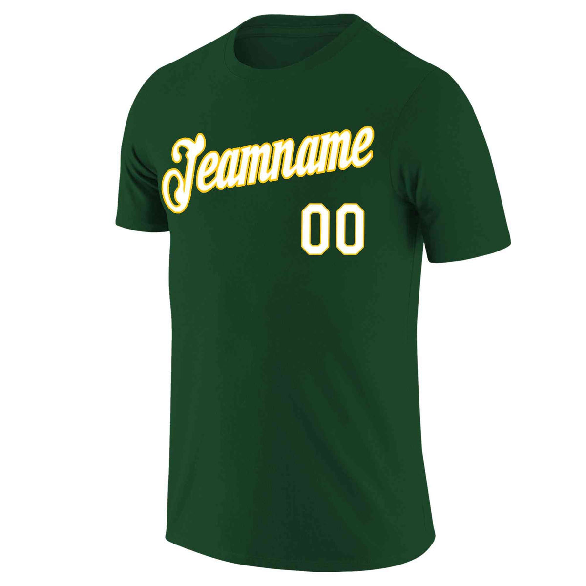 Custom Green White-Yellow Classic Style Crew neck T-Shirts Full Sublimated | KXKSHOP