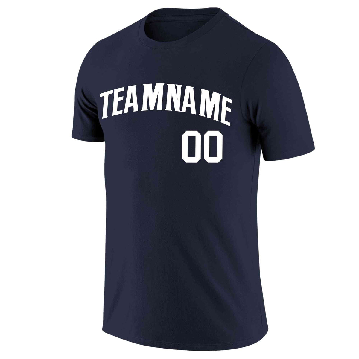 Custom Navy White Classic Style Crew neck T-Shirts Full Sublimated | KXKSHOP