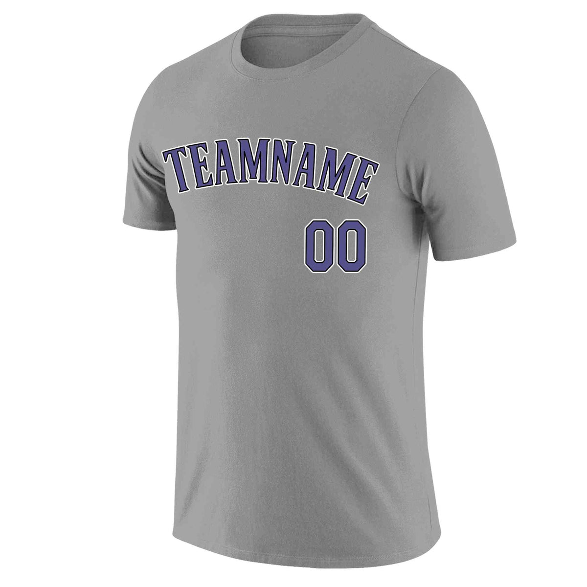 Custom Gray Purple-White Classic Style Crew neck T-Shirts Full Sublimated | KXKSHOP