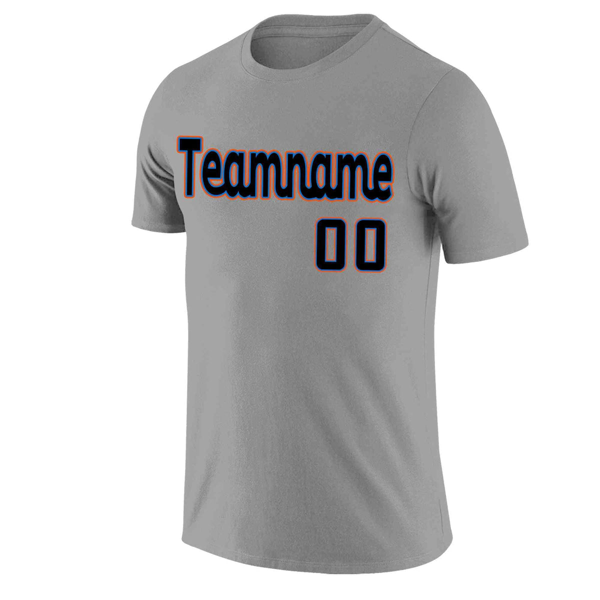 Custom Gray Black-Royal Classic Style Crew neck T-Shirts Full Sublimated | KXKSHOP