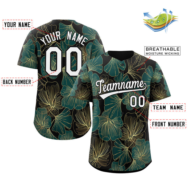 Custom Black White-Black Graffiti Pattern Authentic Baseball Jersey