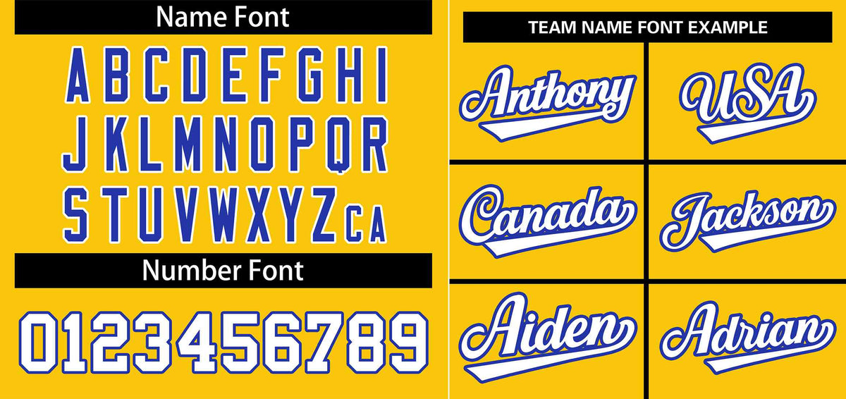 Custom Gold White-Royal Stripe Fashion Raglan Sleeves Authentic Baseball Jersey