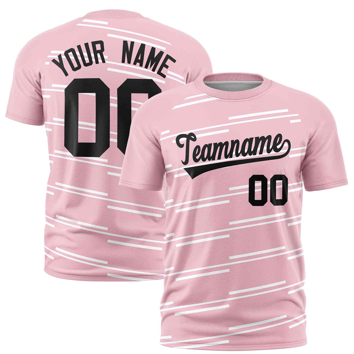 Custom Light Pink White Personalized Slanting Line Graffiti Pattern Performance T-Shirt | KXKSHOP