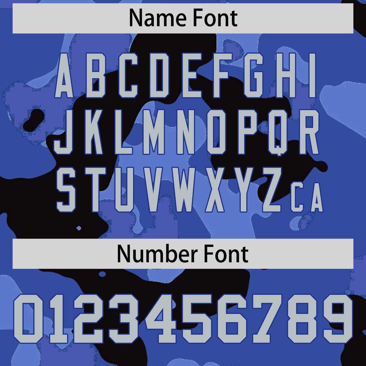 Custom Camo T-shirts Royal Blue Silver Jungle Camouflage Outdoor Shirts