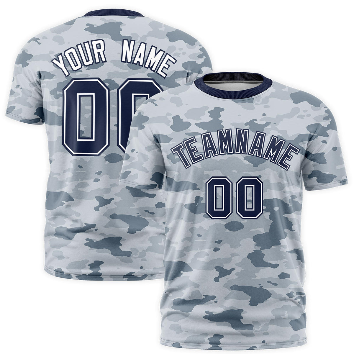 Custom Camo T-shirts White Navy Jungle Camouflage Outdoor Shirts