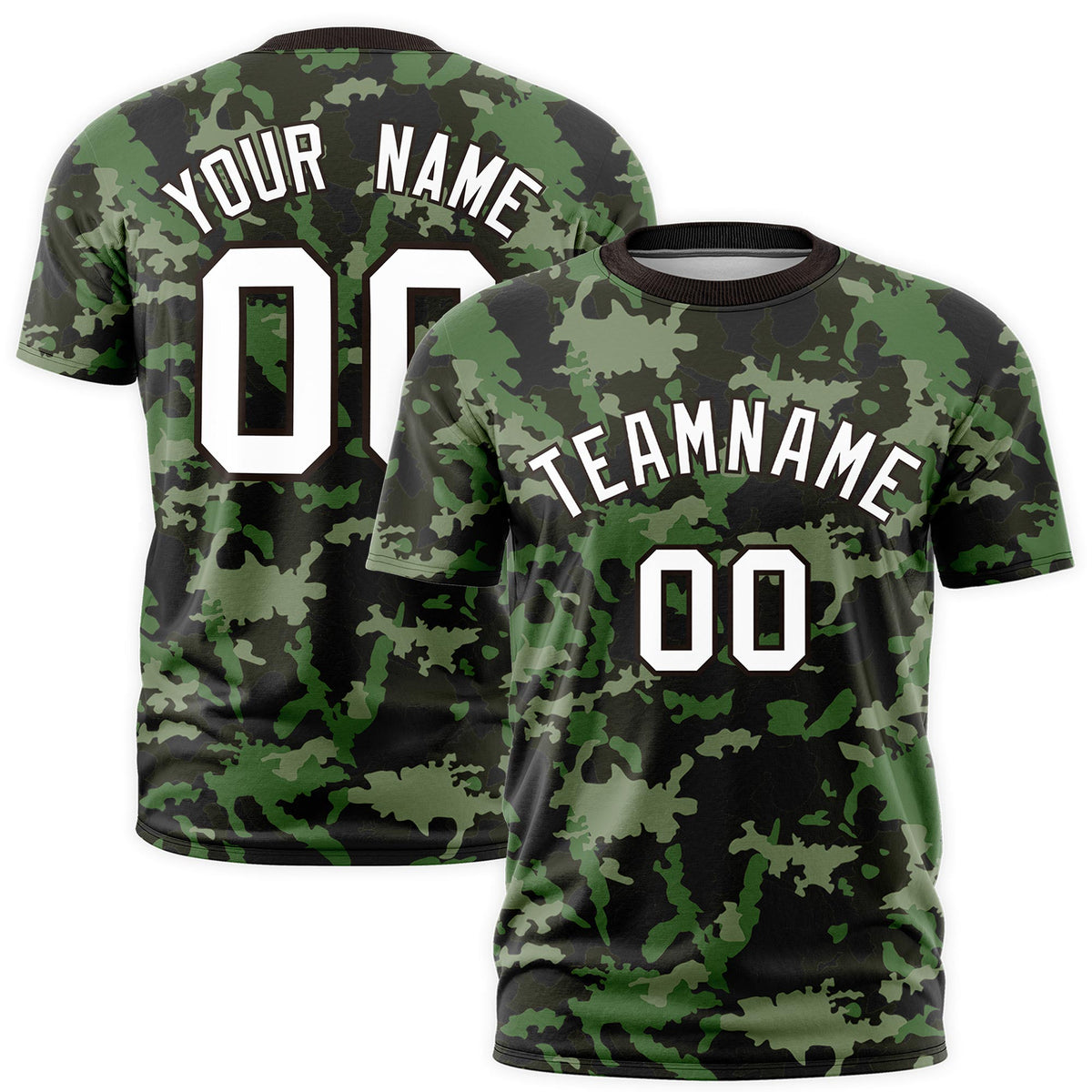 Custom Camo T-shirts Brown White Jungle Camouflage Outdoor Shirts