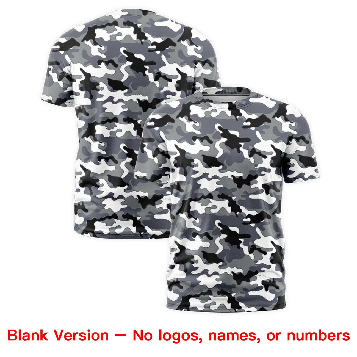 Custom Camo T-shirts Black White Jungle Camouflage Outdoor Shirts