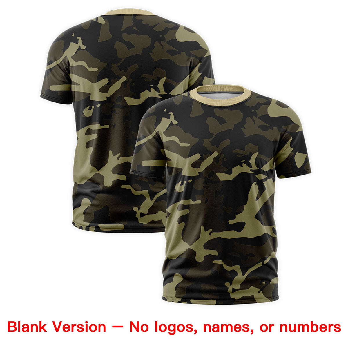 Custom Camo T-shirts Olive White Jungle Camouflage Training Shirts