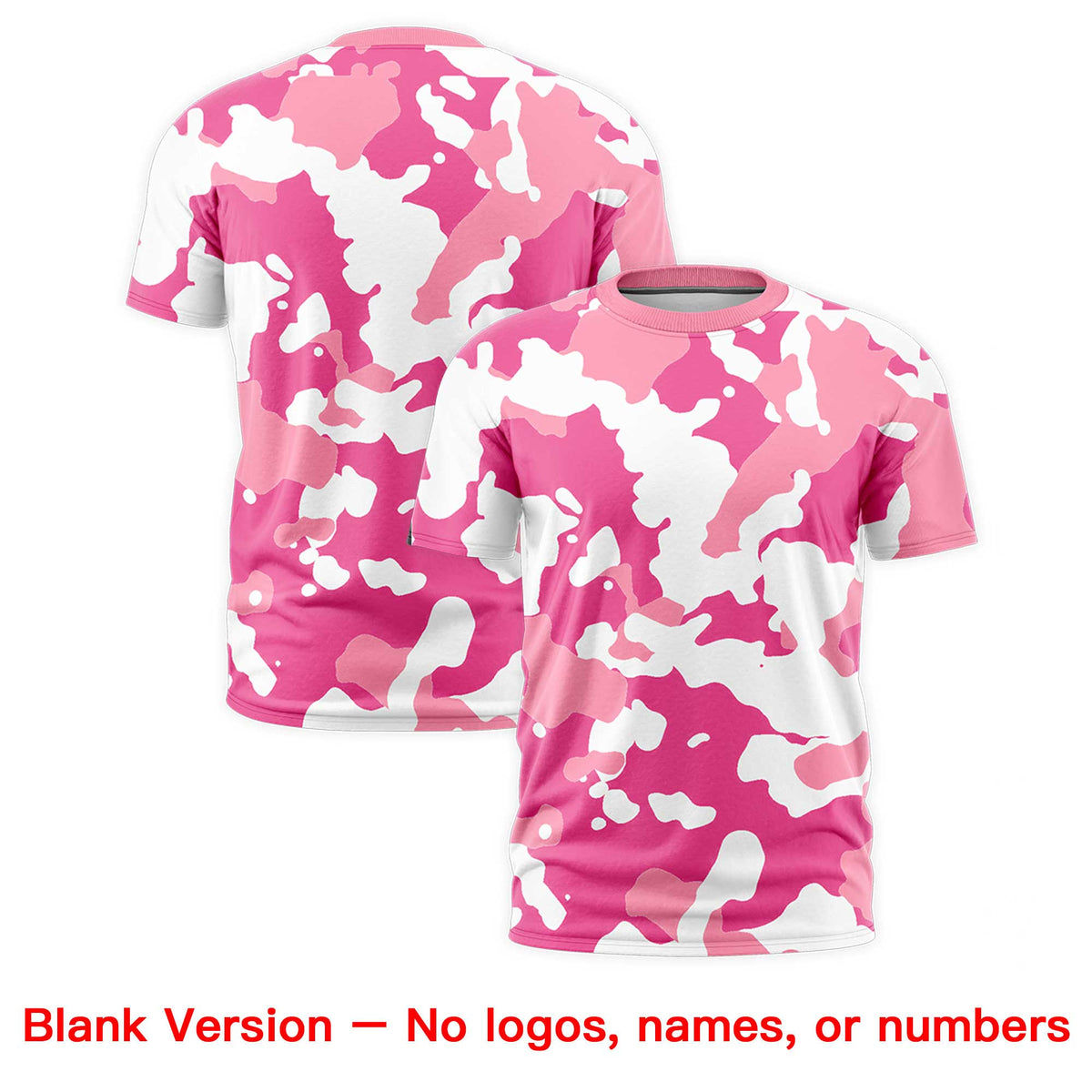 Custom Camo T-shirts Pink White Jungle Camouflage Training Shirts