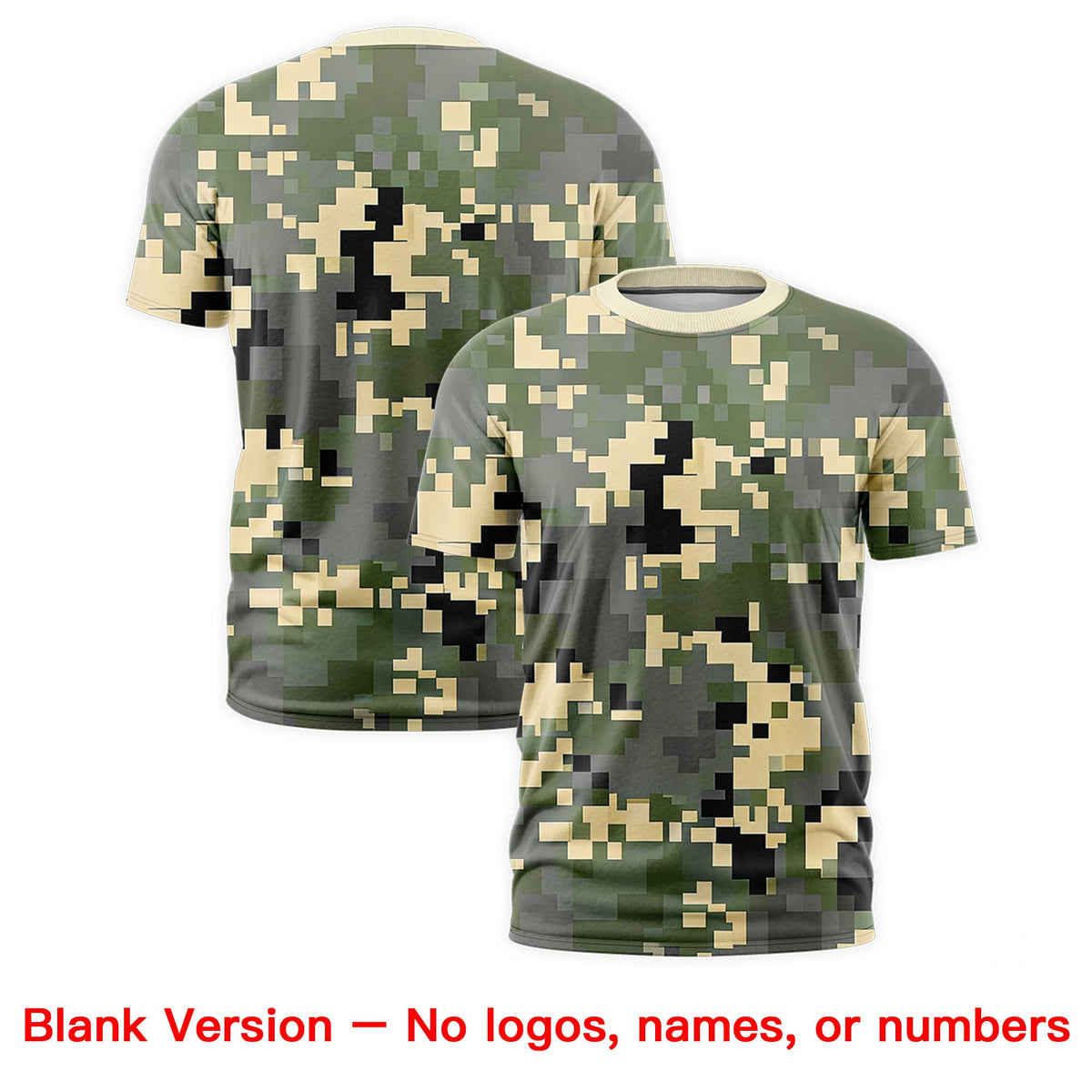 Custom Camo T-shirts Light Khaki Olive Jungle Camouflage Training Shirts