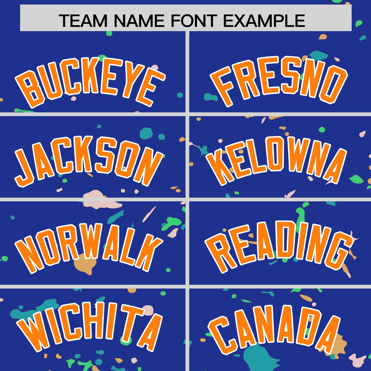 Custom Royal Blue Orange White Spray Painting Graffiti Pattern Personalization T-shirt| KXKSHOP