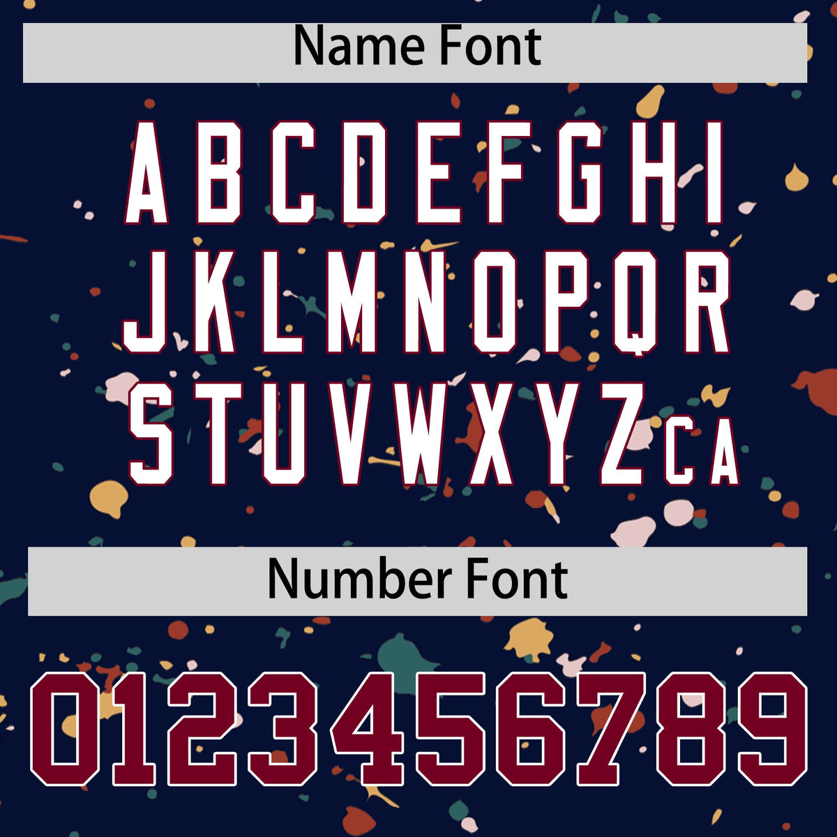 Custom Navy Crimson White Spray Painting Graffiti Pattern Personalization T-shirt| KXKSHOP