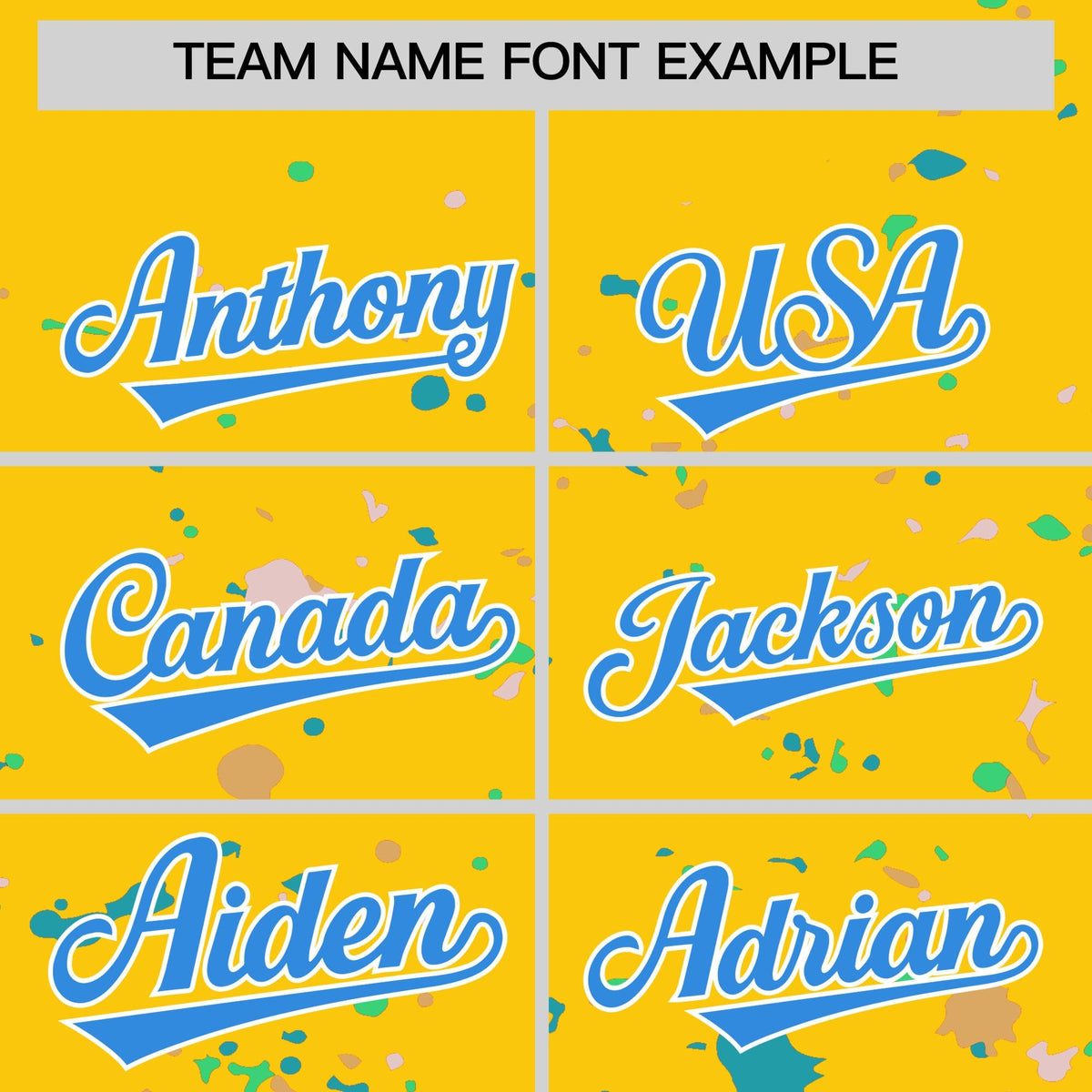 Custom Gold Powder Blue White Spray Painting Graffiti Pattern Personalization T-shirt| KXKSHOP