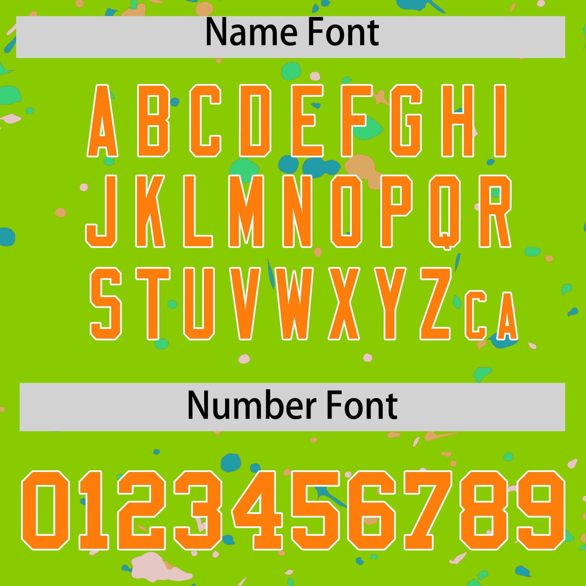 Custom Neon Green Orange White Spray Painting Graffiti Pattern Personalization T-shirt| KXKSHOP