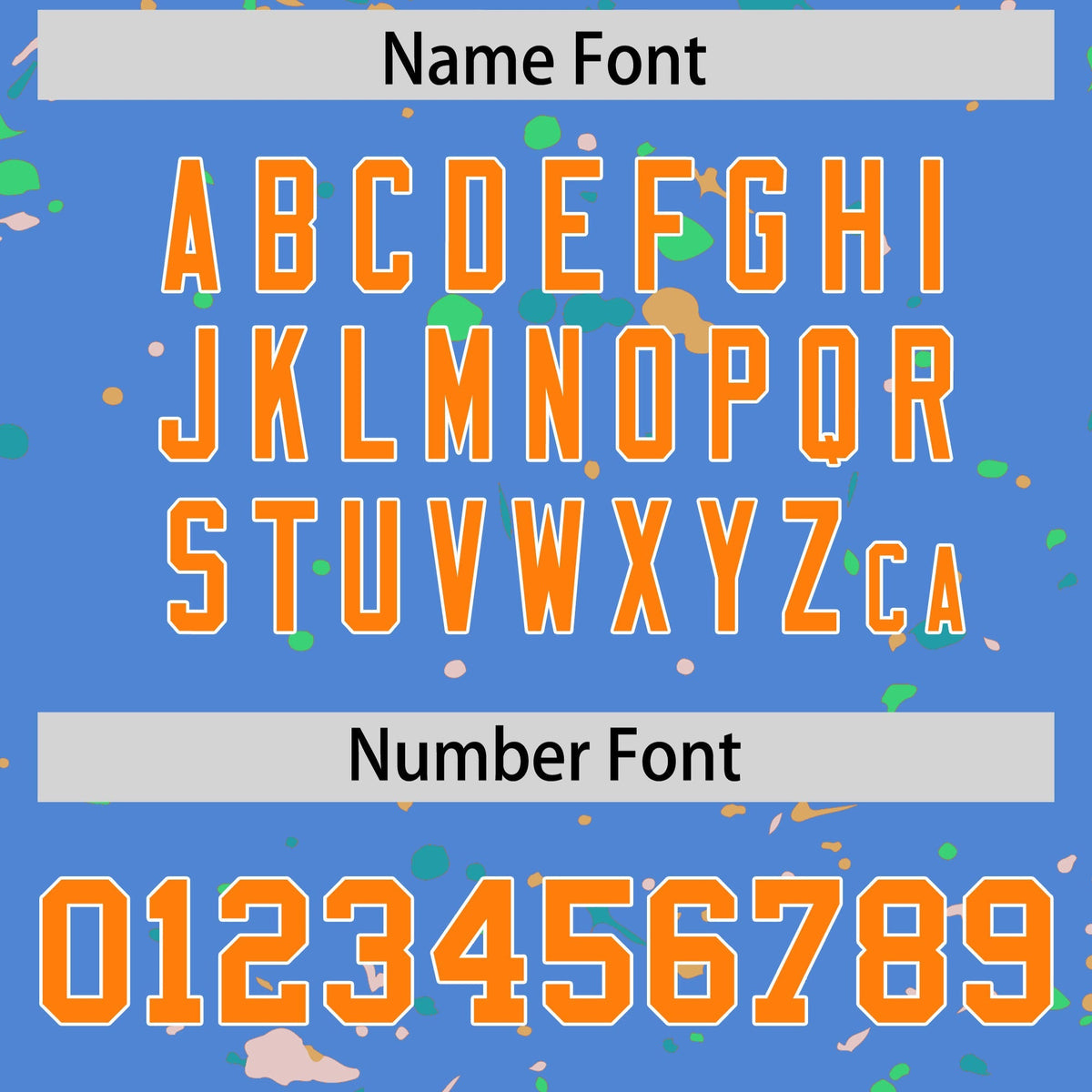 Custom Light Blue Orange White Spray Painting Graffiti Pattern Personalization T-shirt| KXKSHOP