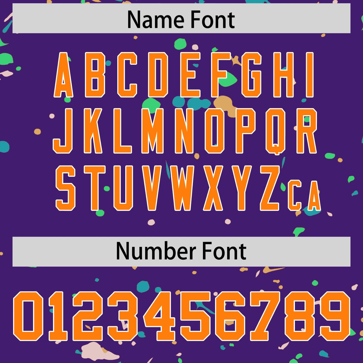 Custom Purple Orange White Spray Painting Graffiti Pattern Personalization T-shirt| KXKSHOP