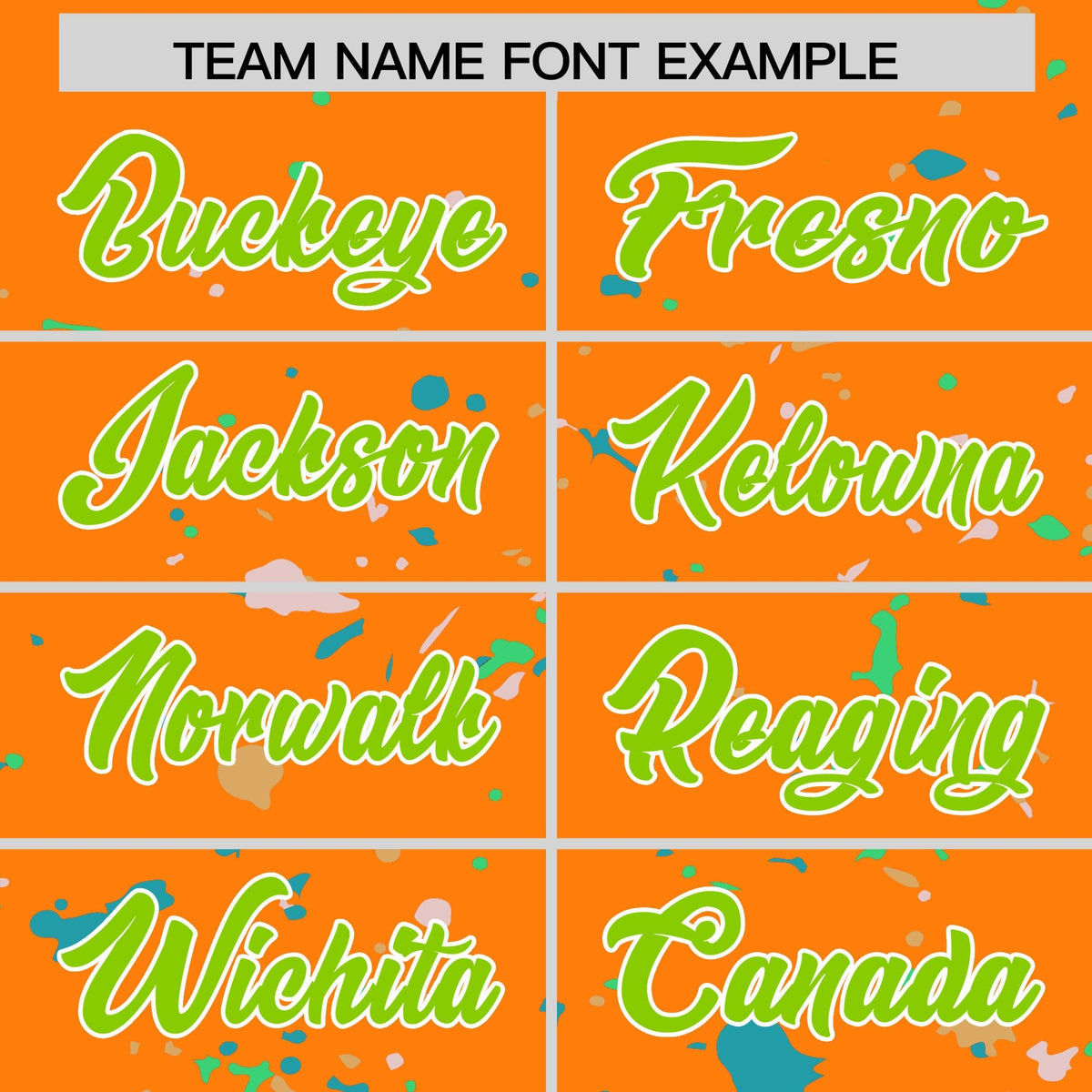 Custom Orange Neon Green White Spray Painting Graffiti Pattern Personalization T-shirt| KXKSHOP