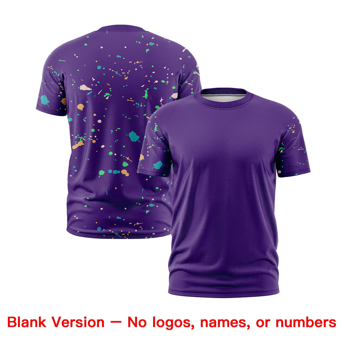 Custom Purple Fluorescent Green Spray Painting Graffiti Pattern Personalization T-shirt| KXKSHOP
