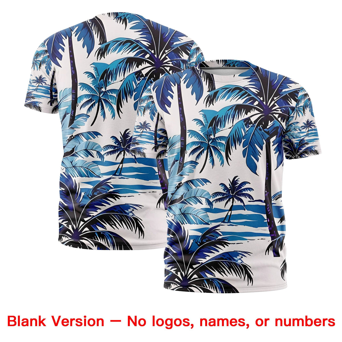 Custom Navy White Graffiti Pattern Hawaiian Style T-shirt| KXKSHOP