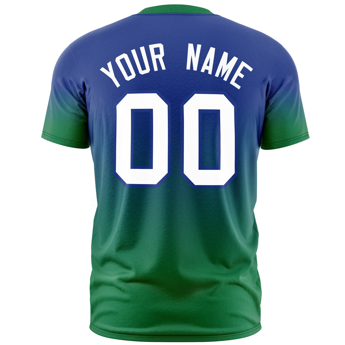 Custom Royal Blue White Gradient Fashion Quick Dry T-shirt| KXKSHOP