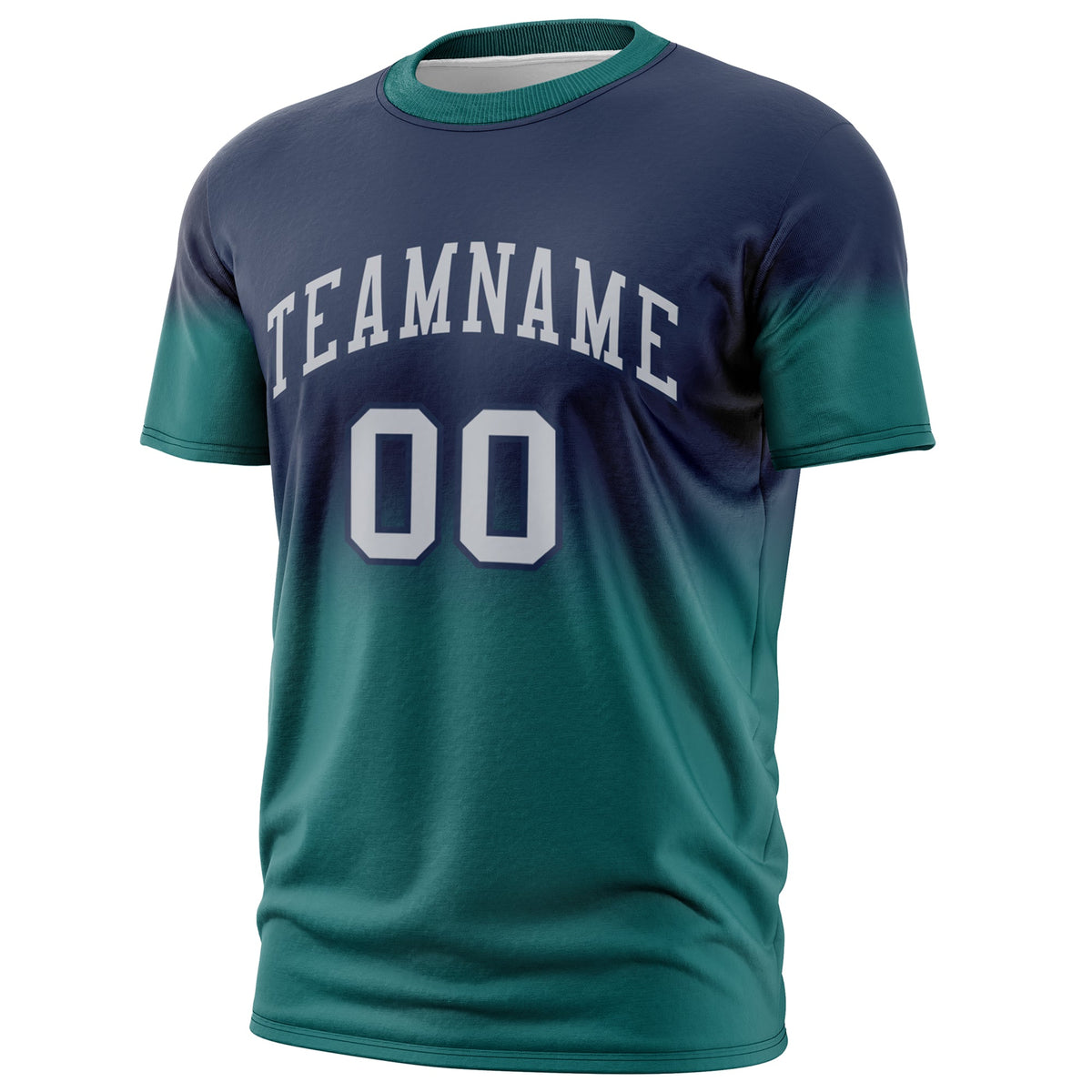 Custom Navy Gray Gradient Fashion Quick Dry T-shirt| KXKSHOP