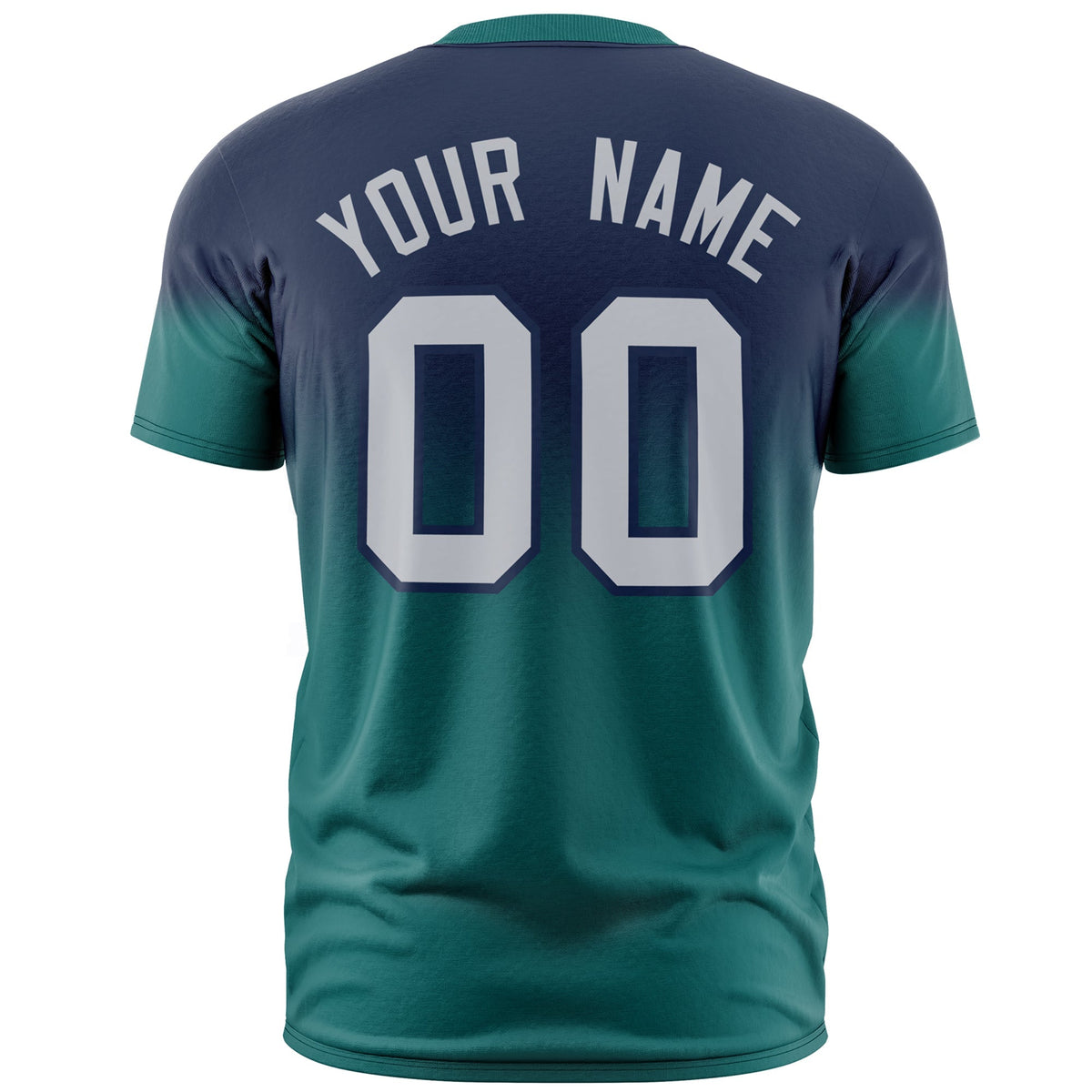 Custom Navy Gray Gradient Fashion Quick Dry T-shirt| KXKSHOP