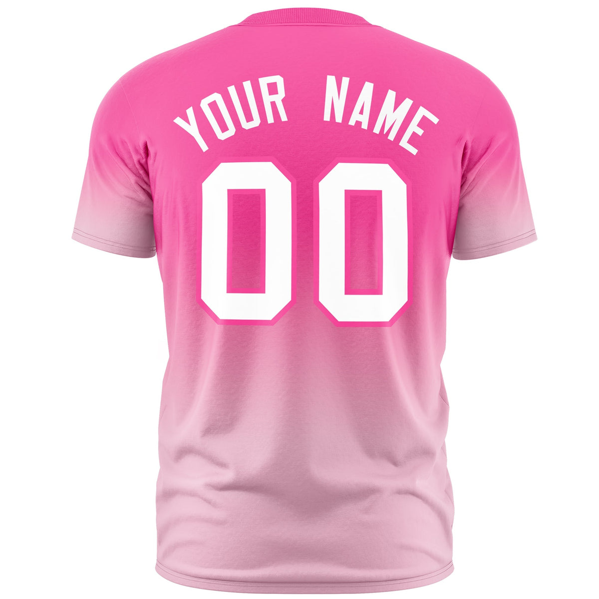 Custom White Pink Gradient Fashion Lightweight T-shirt| KXKSHOP