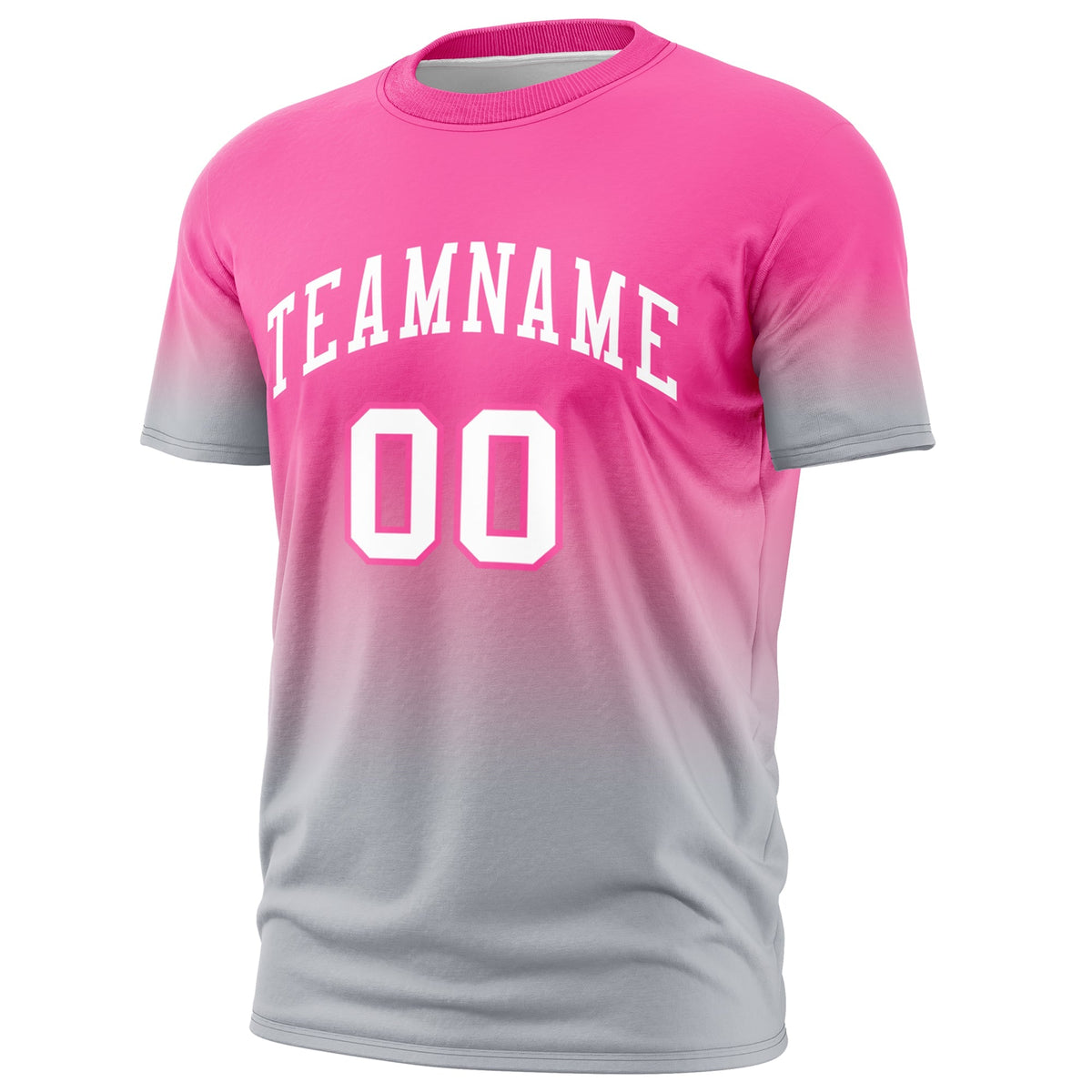 Custom Pink White Gradient Fashion Quick Dry T-shirt| KXKSHOP
