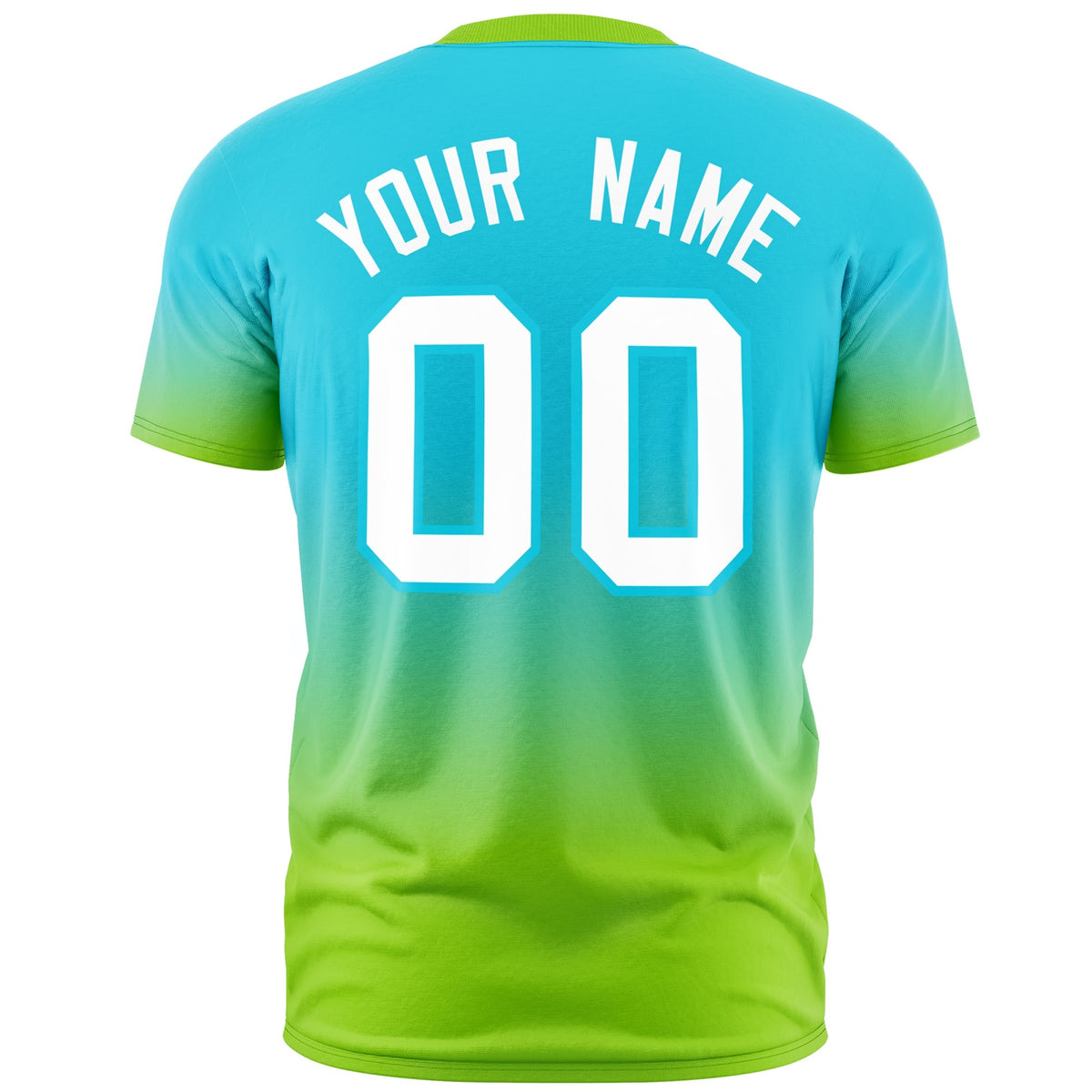 Custom Sky Blue White Gradient Fashion Quick Dry T-shirt| KXKSHOP